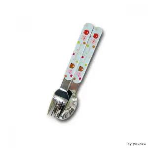 [골드스마일]동물 모양 아동 스푼 포크 중간 숟가락