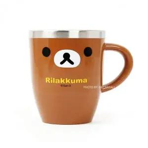 [골드스마일]스테인리스 얼굴 디자인 보온컵 브라운 텀블러 물병