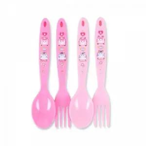 [골드스마일]어린이용 핑크 스푼포크 식사용 도구