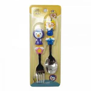 [골드스마일]어린이 캐릭터 핸들 스푼 포크 아웃도어 식기