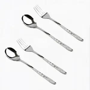 [골드스마일]어린이용 유광 스테인리스 토끼 모양 식사 스푼 포크