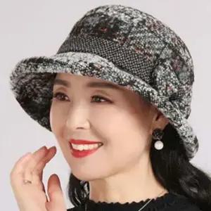 할머니 겨울 60대 여자 겨울 벙거지 모자