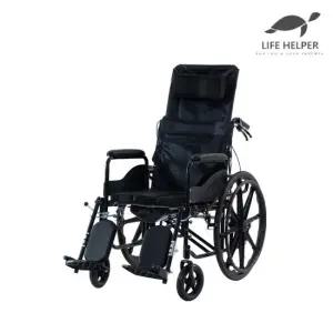 라이프헬퍼 접이식 수동 휠체어 A5  리클라이닝 거상형)장애인 노인 야외 병원 실내 요양원 골절 침대형