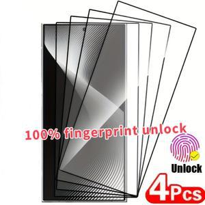 갤럭시 S25 S24 울트라 S23 S22 S21 플러스 FE S20 글래스용 4개입 HD 강화유리 스크린 보호필름