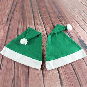5pcs 녹색 크리스마스 모자 & 산타