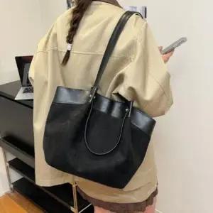 [다잇템] 여성 베이직 세무 빅 2WAY 토트백