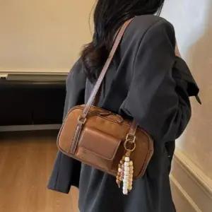 [다잇템] 여성 주머니 미니멀리즘 쁘띠 세무 스퀘어 크로스백