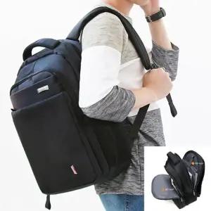 [RG18MN3Q]남성 노트북 전용 수납 공간 방수 블랙 백팩