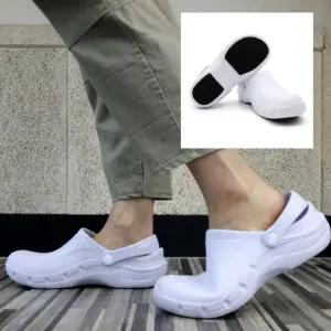 [피커]화이트 주방 논조리화 논 샌들 조리화 방수화