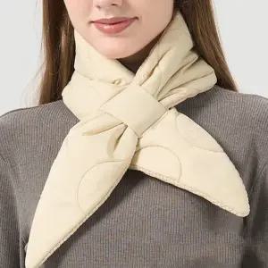 [OISO]패딩목도리 패딩머플러 쁘띠 겨울목도리 숏머플러 방한 경량 리버서블 넥워머 겨울 패딩머플러 티볼