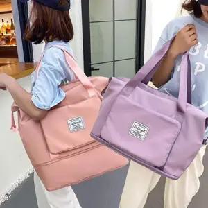 [룽스]여행 보조 가방 여성크로스백 보스턴 백