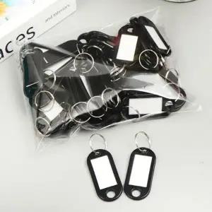 [콩심팥심]락카키 이름 사물함 번호 열쇠고리 네임텍 블랙 1p