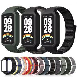 Mi Band 8 9 Xiaomi 스마트 밴드 액티브 팔찌 글로벌 버전 나일론 루프 시계 Miband 손목 용 스트랩