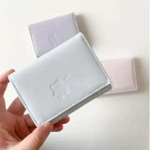 여자 귀여운 곰돌이 모던 파스텔 미니 반지갑