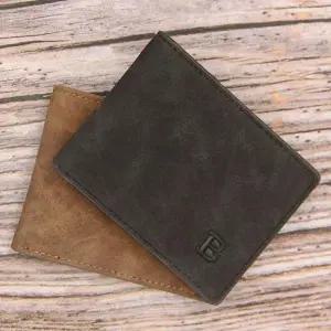 남성지갑 B로고 클래식 빈티지 심플 반지갑 블랙 카멜