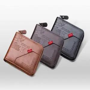 남성 3컬러 빈티지무드 멋스러운 레터링 패션 반지갑