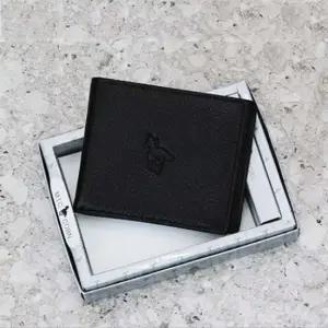 중지갑 반지갑 가죽 심플 남성 지갑 블랙