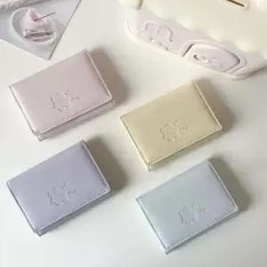 여자 4컬러 러블리 곰돌이 파스텔지갑 미니 반지갑