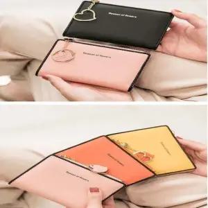 하트링 여성 여자반지갑 배색반지갑 5컬러 키링포인트