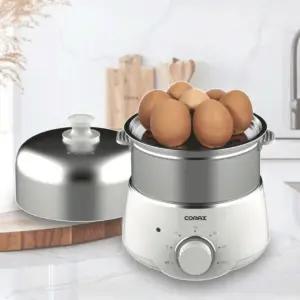 코멕스2550 다용도 2단 스텐찜통 계란찜기 위생 달걀 스티머 고급형 만두