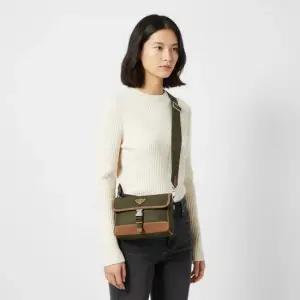 25FW 머스크그린 코코아 리나일론 스웨이드 스마트폰 케이스 크로스백 2ZH108 2HJH F041O