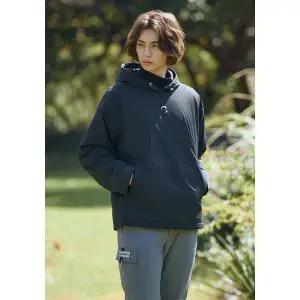 남성 ADDICTED 후드형 패딩 우븐탑 블랙_CHD4MWT4417BK_IC