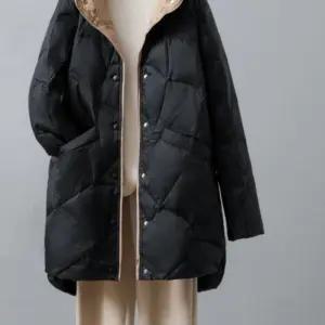 여자겨울코트 겨울 방한 간절기 카라 배색 코트 점퍼