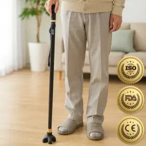 선일의료기 큐빅 사발 지팡이 어르신 노인 초경량 네발지팡이 효도 보행 보조