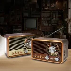 아남R50 빈티지 레트로 라디오 MP3 블루투스 스피커 랜턴등 FM 손전등
