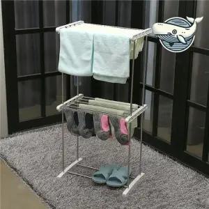 이중 접이식 수건 건조대 실내 수납용 대형 와이셔츠건조대 2단건조대 미니건조대