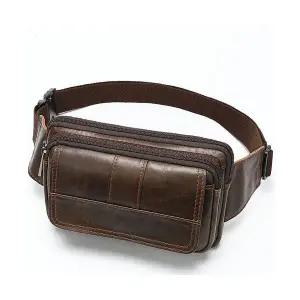 EAMT 남자 힙색 소가죽 아웃도어 숄더 크로스 빈티지 스몰 가방 YJ5