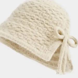 트임 리본 벙거지 모자 니트 보넷 버킷 햇 겨울 비니 울 여성 챙모자 털모자 보온 방한 베레모