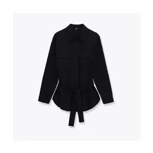 EAMT 여성 추동 스트리트 캐주얼 벨트 셔츠 YJ4