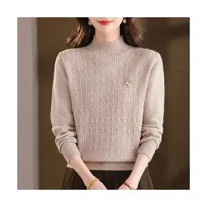 EAMT 여성 스웨터 가을 겨울 상의 이너 반폴라 니트 YJ4