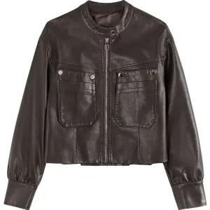 EAMT 여성자켓 고급 하이닝 양가죽 코트 추동 숏 리얼 가죽 루즈핏 재킷 YJ4