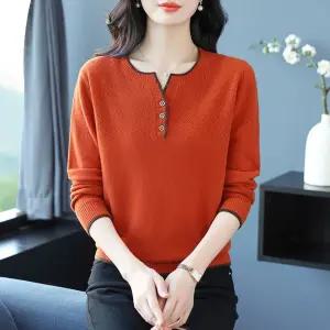 EAMT 여성가디건 쇼트 풀오버 엄마룩 스웨터 추동 루즈핏 가디건 울 상의 YJ4