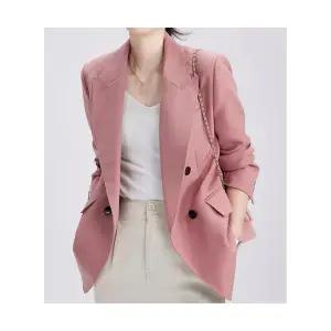 EAMT 여자정장자켓 양털 정장 자켓 숏핑크 오피스룩 마이 슈트 YJ5