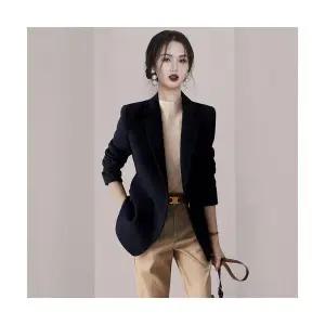 EAMT 여자정장자켓 정장 코트 봄가을 겨울 분위기 칼라넥 모직 YJ4