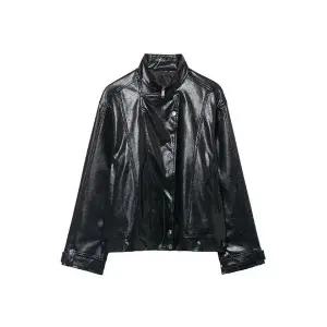 EAMT 여성 추동 스트리트 캐주얼 오버사이즈 재킷 YJ4