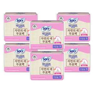 쏘피 바디피트 볼록맞춤 무표백 날개형, 대형, 16매, 6개