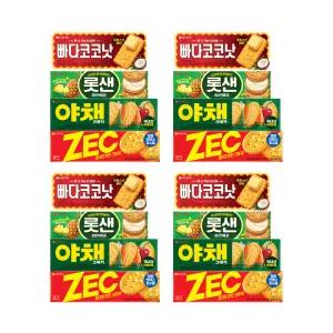 롯데웰푸드 비스킷 기획세트, 277g, 4개