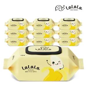 [내일도착] 랄랄라 바나나 물티슈 70gsm 70매 10입