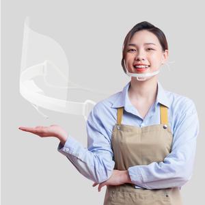 [리클]할 인 행사중 국내산 필름교체형 주방 급식 투명위생마스크(프레임4+필름50매)