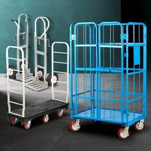 접이식 롤테이너 카트랙 렉 핸드트럭 대형 운반기구 카트