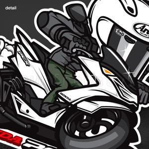 혼다_PCX_125_캐릭터세트 호환품 /바이크스티커