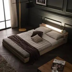 퀸 540 저상형 터치 LED USB침대 - 매트리스 포함