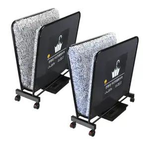 [옴니팩] [무료인쇄] 빗물털이개 업소용 극세사빗물털이개 - 검정/청색