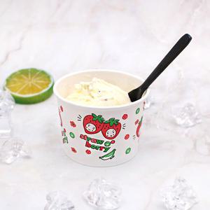 150cc 일회용아이스크림컵+스푼블랙개별 각100개세트