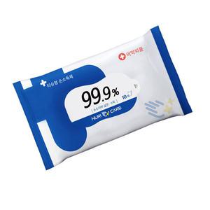 손소독티슈 휴대형 10매 식약처인증 보건용물티슈 손세정제 손소독제