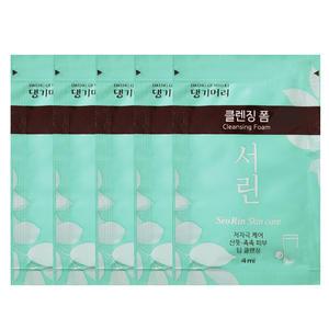 댕기머리 서린 일회용 클렌징폼 4ml x 100개 폼클렌징 여행용 휴대용 세면도구
